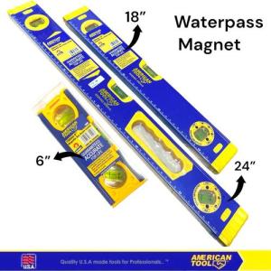 WaterPass American Tool Aluminium Unibody Magnet 18"  WaterPass Persisi Full Magnet American Tool - 18"