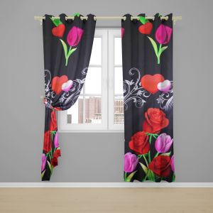 Gorden/Tirai motif elegan ukuran TINGGI 225CM FREE hook&tali hordeng kordeng gordyn