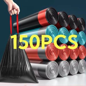 【COD】TL77 10Rolls Trash Bags Tall Kitchen Drawstring Unscented Heavy Duty Drawstring Trash Bags 150PCS - Strong Leakproof Kitchen Garbage Bags for Home Black