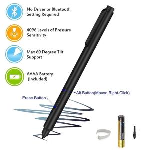 Surface Pen Touch Pen untuk 4096 Touch Pen untuk Microsoft Surface Pro X Pro 7 6 5 4 3 Laptop 3 2 1 buku 1 buku 2 Go Go2 Stylus Pen