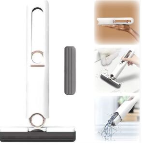 Handheld Squeezer Portable Wiper Glass Cleaning Brush Desktop Cleaner Car Mop with Squeezer Mini Mop - Amazone