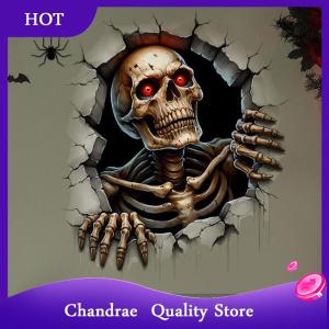 [Chandrae] Halloween Wall Stickers 3D Effect Broken Wall Zombies Broken Wall Floor Stickers Pvc Self-adhesive Bedroom Living Room Horror Stickers