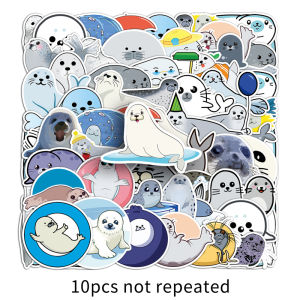50PCS Animal Seal Sticker Pack Cute Cartoon Graffiti DIY Notebook Scrapbook Diary Waterproof PVC Sticker