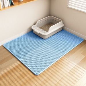 【70×120cm】Cat Litter Mat Honeycomb Easy Sand Leakage Keep Floor Clean Durable Mat for Cat Litter Box