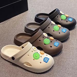 [Free Shipping] WomenS Non-Slip Open-Toe Summer Flat Sandals For Outdoor Wear Suitable For Couples Versatile Eva Clogs Durable For Use At Stalls
