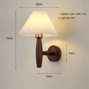 Wood LED Wall Lamp Nordic Modern E27 Bulb Wall Light Indoor Lighting Room Decor For Bedroom Living Room Bedside Hotel Sconces