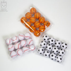 OXO Hot Sale 4CM Foaming PU Stress Ball Elastic Football Small Basketball Childrens Decompression Vent Football Toy
