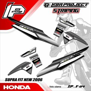 Striping SUPRA FIT NEW 2006- Sticker Striping Variasi List HONDA SUPRA FIT NEW 2006 IP.F-04 Design IP Sticker