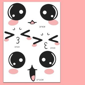 1pcs Sticker Dekor Kendaraan Listrik Sticker Besar Untuk Motor Sticker Kecil Lucu Sticker Motor Besar Baterai Ekspresi Mata Stiker Stiker Mata