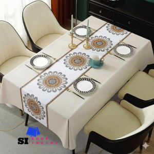 Tablecloth PVC 3D Modern Print Rectangular Mantel Table Cover Home Decoration