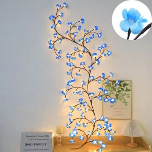 Cherry Blossom Tree LED Fairy Lights USB Powered Remote Control Atmosphere Lights for Home Party Weddings Christmas Wall Decor
