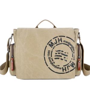 Men Crossbody Bags Male Canvas Shoulder Messenger for Travel Business Briefcase Large Satchel Laptop Handbags