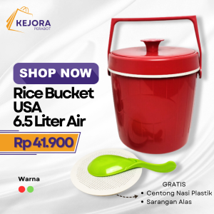 HARGA DISKON !! DOREMI BEST Rice and Ice Bucket Jumbo 18 Liter Air / Rice Bucket USA Warna / Ice Bucket / Thermos Penyimpanan Nasi / Thermos Penyimpanan Es / GRATIS CENTONG PLASTIK - Kejora Perabot