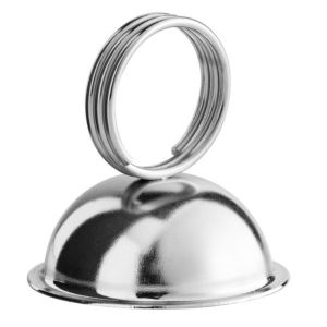 BLESSFUL 3pcs Stable Base Stainless Steel Card Holder Silver Minimalism Design Metal Memo Clips Place Stands Multifunction Message Photo Frame Restaurant Use