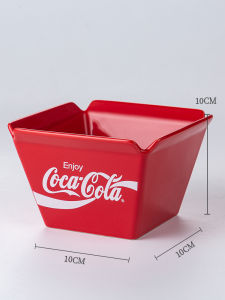 Coca Cola Large Capacity Ceramic Bowl High Temp Heatproof Popcorn Bowl Safe Easy Clean Stackable Anti-Spill Microwave Tableware