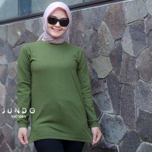 Terlaris Kaos Polos Lengan Panjang Premium Jundo Kaos Wanita dan Pria Dewasa Kaos Viral Kaos Seragam Atasan Muslimah Trends Store