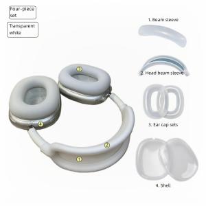 [4pcs Protective Cover for AirPods Max] Translucent Silicone Protective Cover for AirPods Max Headbeam and TPU Earcup Covers Compatible with AirPods Max