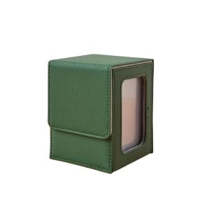 TIEZI MALL Đóng từ tính Hộp sưu tập cửa sổ Chống ẩm PU Hộp lưu trữ thẻ giao dịch Hộp lưu trữ mỹ phẩm Chống bám bẩn Hộp lưu trữ xếp chồng thẻ Trò chơi trên bàn