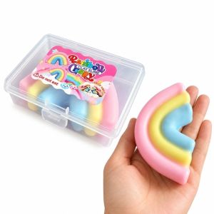 DIVATEN Crackable Texture Wax Cracking Squeeze Toy Crispy Feel Handmade Craft Crunchy Sound Ball Gift Rainbow Soft Gel Fidget Toy For Stress Anxiety Relief