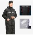 Manzan High quality Motorcycle Raincoat Jacket & Pants Double Layer and Extra thickness(Black). 