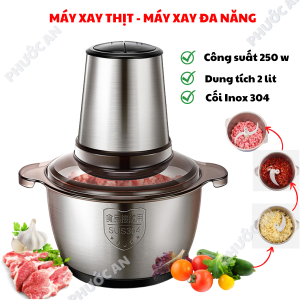 Máy xay thịt đa năng - KITCHEN EXPERT cối inox 304 công suất 250w dung tích 2lit - máy xay thịt tỏi ớt rau củ quả
