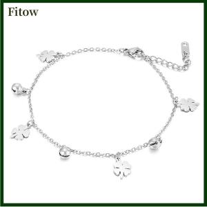 Fitow Anklet Four-leaf Clover Three-bell Anklet Fast Selling Best-selling Foot Accessories