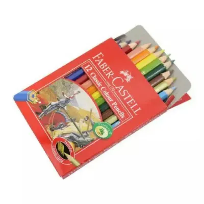 pensil warna faber castell 12 warna pendek clasic