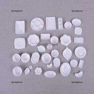 [COD] Springhooe 33ชิ้นบ้านตุ๊กตาขนาดเล็กเครื่องครัวขนาดเล็กจานจานจานชามเครื่องใช้บนโต๊ะอาหารของเล่น