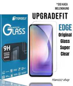 Upgrade Fit Original Tempered Glass Samsung A71 A70 A51 A50 A50s A31 A30 A30s A21 A21s A20 A20s A11 A10 A10s Temper Glas Clear Thin Bening Tipis Super Glosy Not Full Cover Lis Hitam Tempred Kaca Case Friendly Pelindung Layar Edge Melengkung Curve 5G 4G