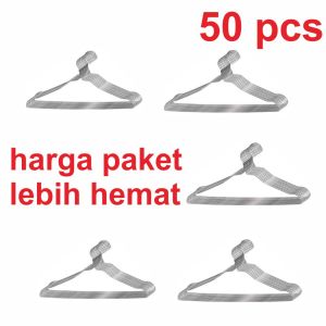 Gantungan Baju Anti Karat khusus 50 pcs harga lebih murah dan lebih hemat - Hanger Kawat
