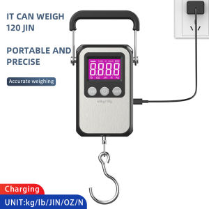 60kg/10G Cân điện tử LCD cho cá hành lý trọng lượng steelyard chạy điện treo cân móc nhà bếp trọng lượng công cụ