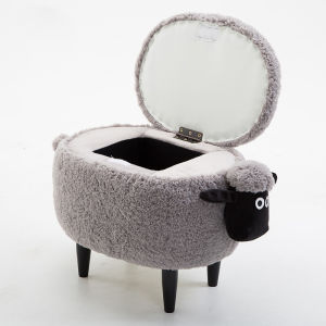 Entrance Shoes Changing Stool Shaun The Sheep Low Stool Dressing Stool Home Storage Stool Detachable and Washable Storage