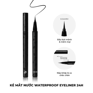 Bút Kẻ Mắt Nước VACOSI 24H – Waterproof Eyeliner 0.6g Đầu Siêu Mảnh Chống Nước Khô Nhanh VM29