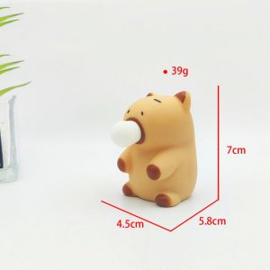 UFANSM Mini Đồ chơi bóp capybara Mềm Hài Hước Đồ chơi thông hơi Bong bóng thổi Búp bê giải tỏa dễ thương Quà tặng độc đáo