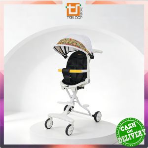 OFM-C772 Kereta Dorong Bayi Lipat Dua Arah Stroller Dorong Bayi Dengan Atap / Perlengkapan Bayi Portable Stroler Roda 4 Import