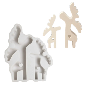 Christmas Elk Silicone Moulds Deer Shaped Molds Ornament Epoxy Resin Molds Plasters Molds for Making