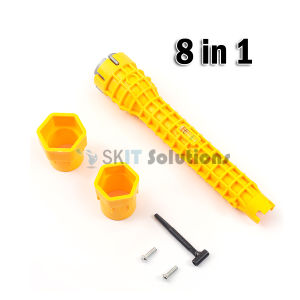 【SKIT SG】8in1 / 14in1 Multifunctional Sink Flume Wrench Water Pipe Basin Bottom Pliers Faucet Plumbing Tool for Toilet Bowl / Bathroom Kitchen Sink Wrench Spanner Faucet and Kitchen Sink Installer wrench Drain Wrench Sink Sink Repair Wrench Sink Tap