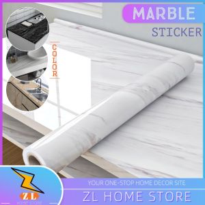 Marble Design Wallpaper Sticker for Renovate OLD WALL & TABLE | - ZL HOME STORE - | wallsticker vinyl kitchen cabinet bathroom toilet desk chair decoration living room repair pvc waterproof oilproof no oil easy clean anti dust