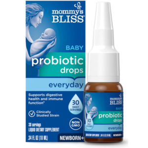 Men vi sinh Mommys Bliss baby Probiotic Drops bổ sung cho bé từ sơ sinh - ✅ Giúp hệ tiêu hóa đang phát triển của bé khỏe mạnh hơn ✅ Với 1 tỷ lợi khuẩn mỗi khẩu phần ✅ Chủng lợi khuẩn lactobacillus rhamnosus GG được nghiên cứu nhiều nhất ✅ Hỗ trợ tăng