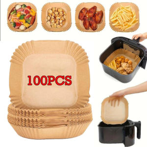 100pcs Useful Air Fryer Baking Oil-proof and Oil-absorbing Paper for Household Barbecue Plate Food