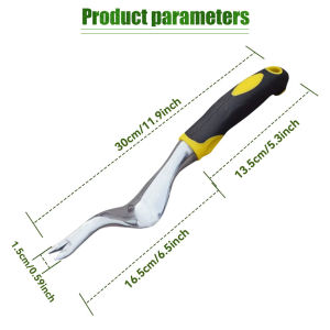 Stainless Steel Manual Weeder Bend-proof Weed Puller Wood Handle Weed Digging Puller Garden Tool