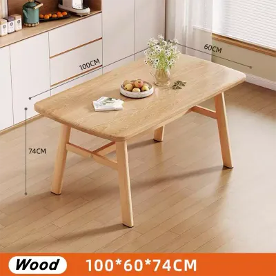 LALA Dinning Table Rectangular Modern Living Room Kitchen Wooden Modern Nordic Coffee Table Wood Dining Table