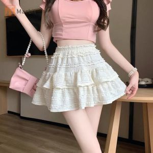 🔥[D083] Chân váy XÒE HỌA TIẾT REN NHIỀU TẦNG có LÓT TRONG lưng thun co giãn - Kholenqc