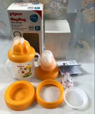 Pigeon Mag Mag All In One Set / Botol Susu Bayi Step 1-2-3-4 / Gelas Training / Gelas Minum Anak / Straw Up Cup / Spout Cup / Dot Pigeon