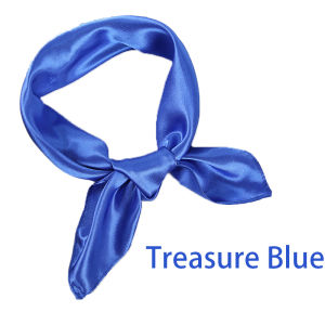 Women Silk Feeling Scarf 60*60cm Solid Color Square Satin Scarf Neck Head Bandana