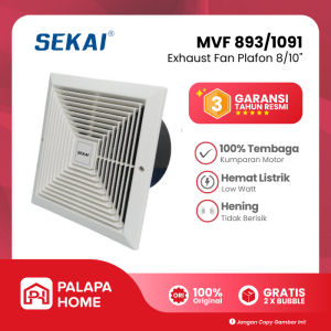 SEKAI Exhaust Fan MVF 893 8" / 1091 10" | Kipas Angin Hexos Plafon Atap 8 Inch | Dak 20cm Langit-langit