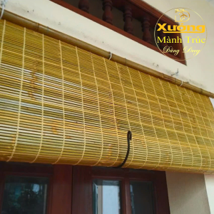 Mành Trúc Vàng Rộng 2m Cao 2m/ 25m/ 3m Mành Trúc Cao Cấp Nan Cật 5li Sơn Pu Bóng Vàng Rèm Treo Cửa Mành Che Nắng Ban Công Màn Che Ngoài Trời Mái Hiên