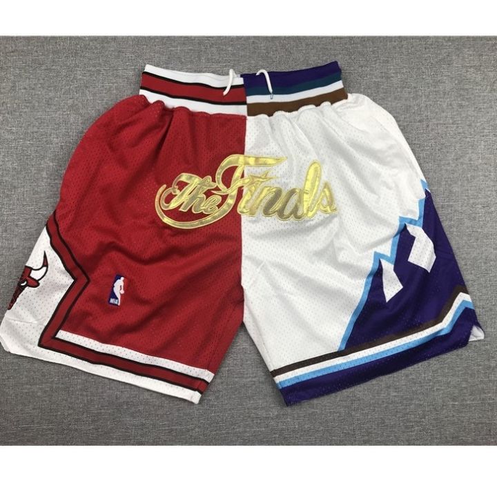 NBA Shorts Chicago Bulls Sports shorts Bulls vs Jazz Pocket