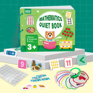Học liệu Toán học thông minh đầu đời cho bé Quiet BookHọc liệu bóc dán Montessori Sách Bóc Dán Toán