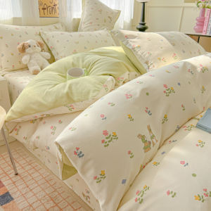 1/3pcs Soft 100% Cotton Duvet Cover Set Twin Queen Size Floral Print Comforter Cover with Zipper Closure Pure Cotton Bedding Set2026
